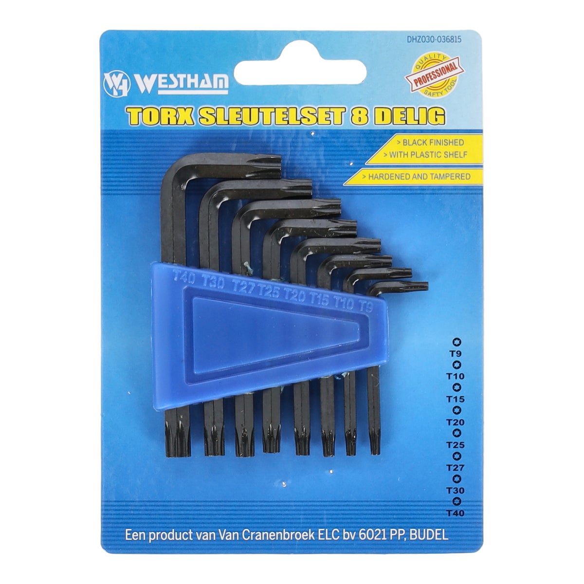 Torx Sleutelset 8-delig Westham Torx Sleutelset 8-delig Westham