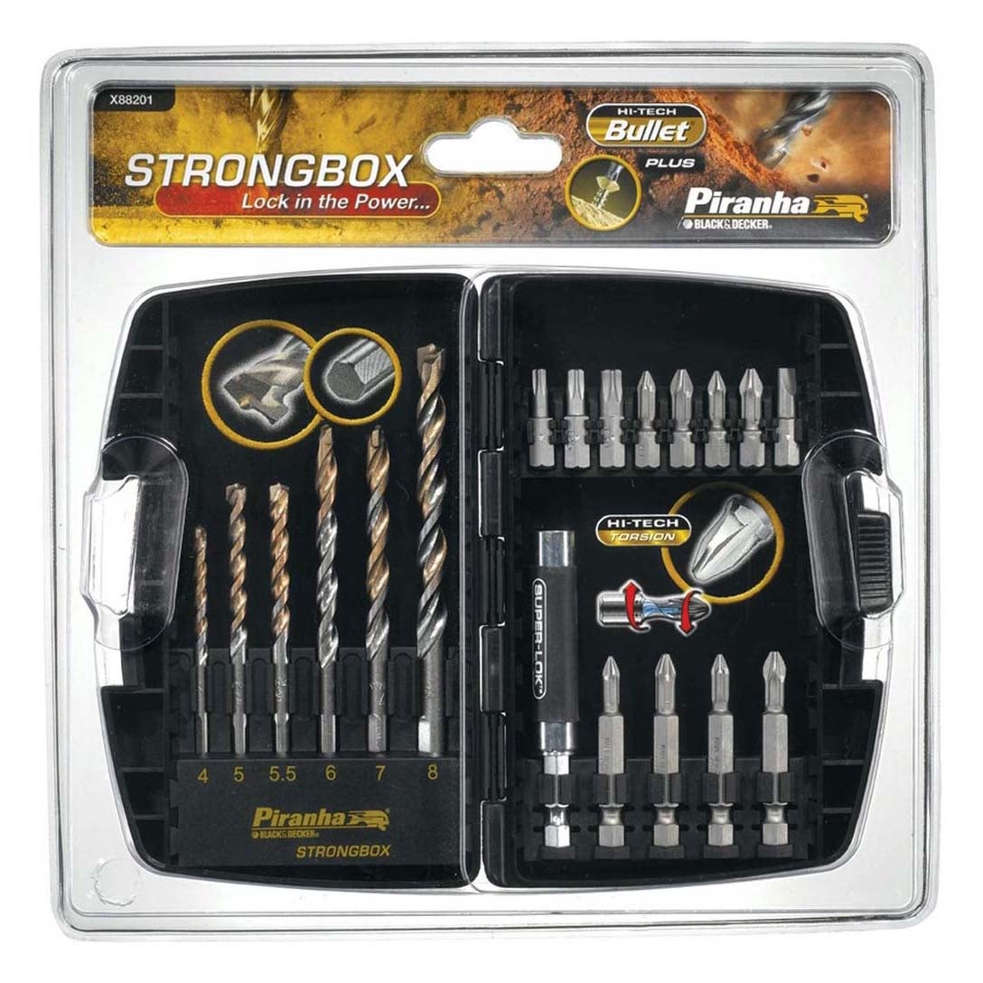 Boren+bitset high-tech 19-delig +k Piranha Boren+bitset high-tech 19-delig +k Piranha