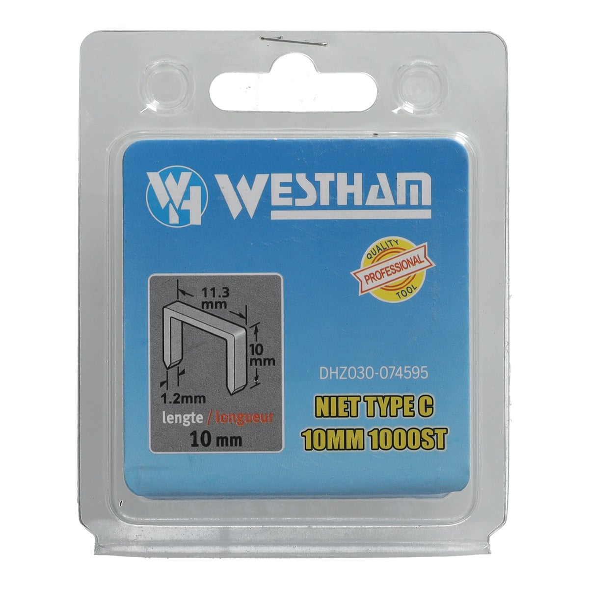 Nieten type C 10 mm - 1000 stuks Westham Nieten type C 10 mm - 1000 stuks Westham
