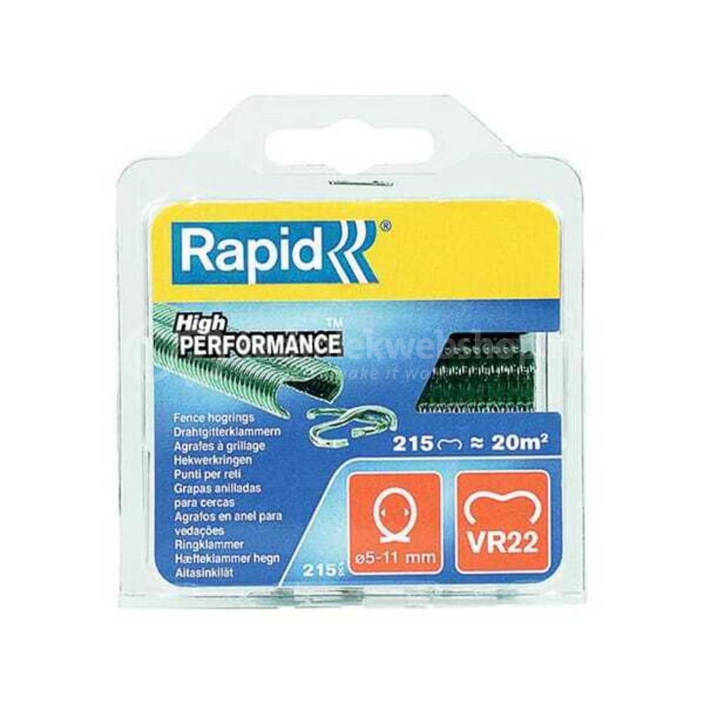 Hogring VR22 groen 215 stuks Rapid Hogring VR22 groen 215 stuks Rapid
