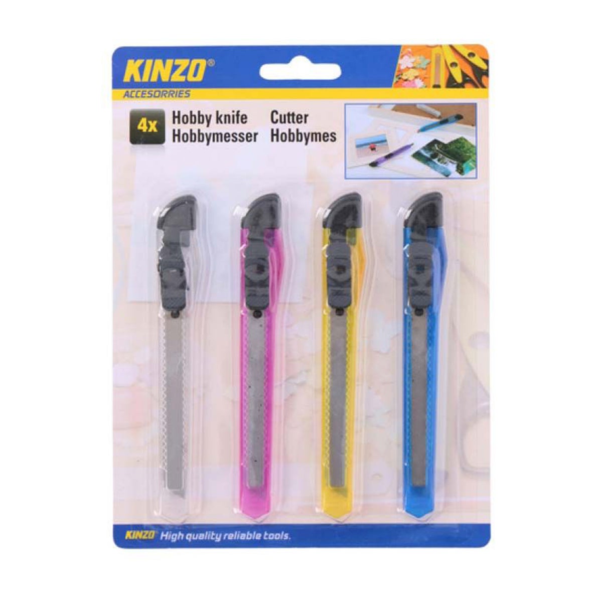 Mes afbreek 4 stuks Kinzo Mes afbreek 4 stuks Kinzo
