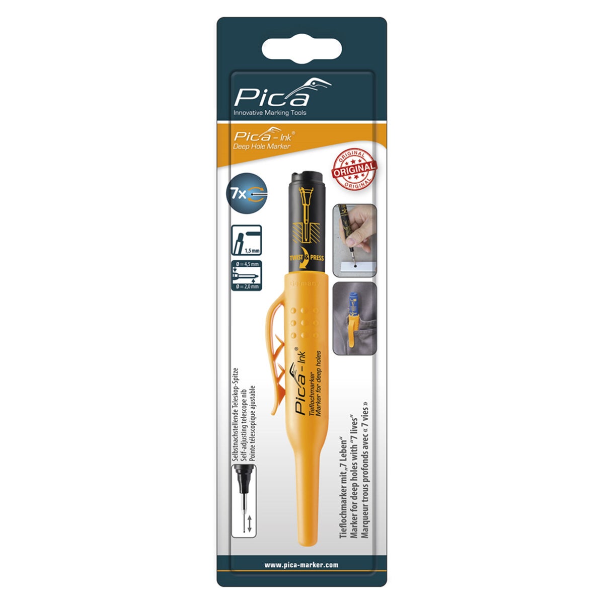 Markeerstift diep zwart 150/46 Pica Markeerstift diep zwart 150/46 Pica