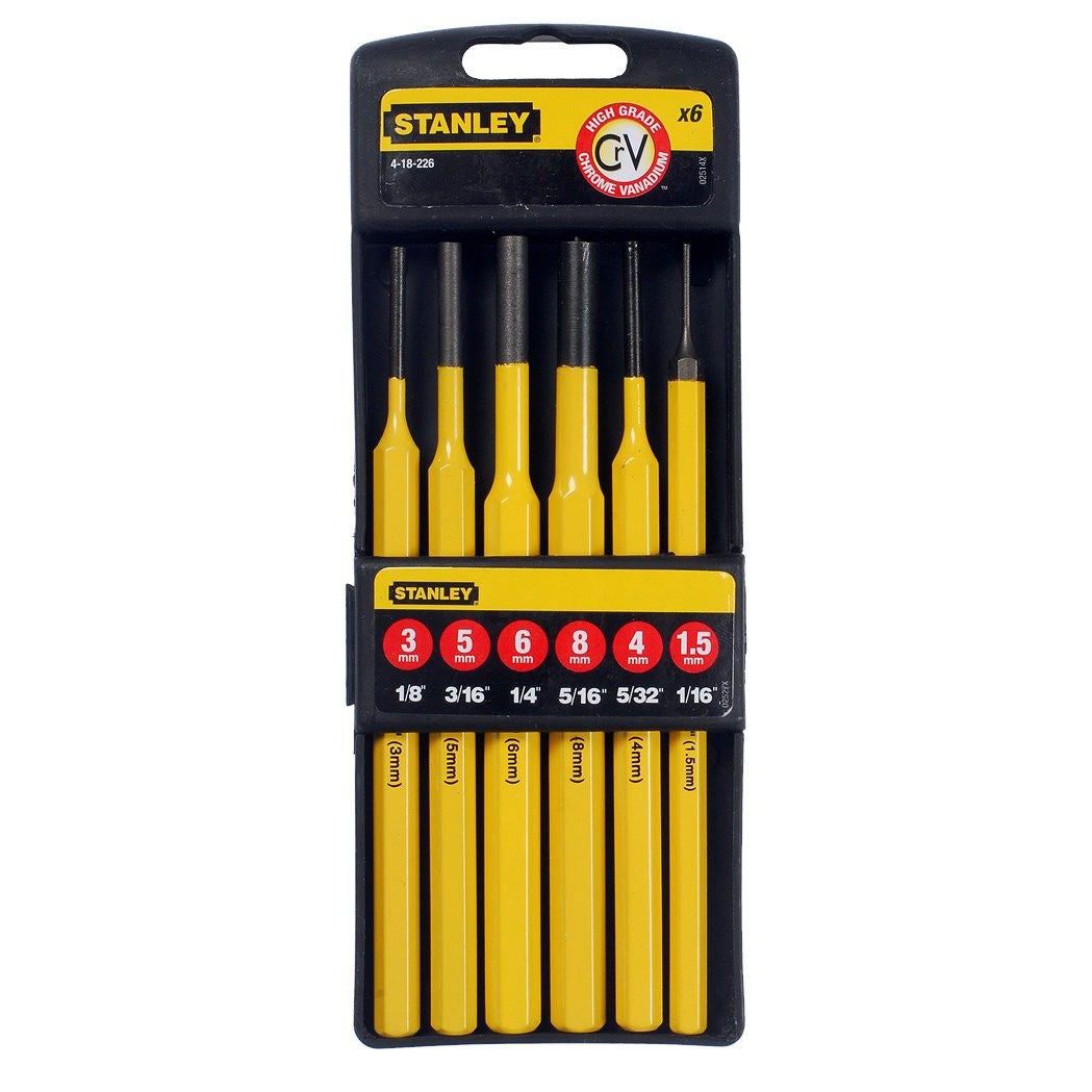 Drevel en centerpunten set 6-delig Stanley Drevel en centerpunten set 6-delig Stanley