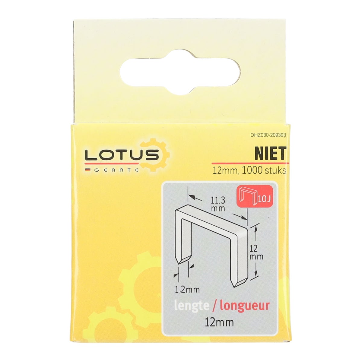 Nieten 12 mm - 1000 stuks 10J Lotus Nieten 12 mm - 1000 stuks 10J Lotus