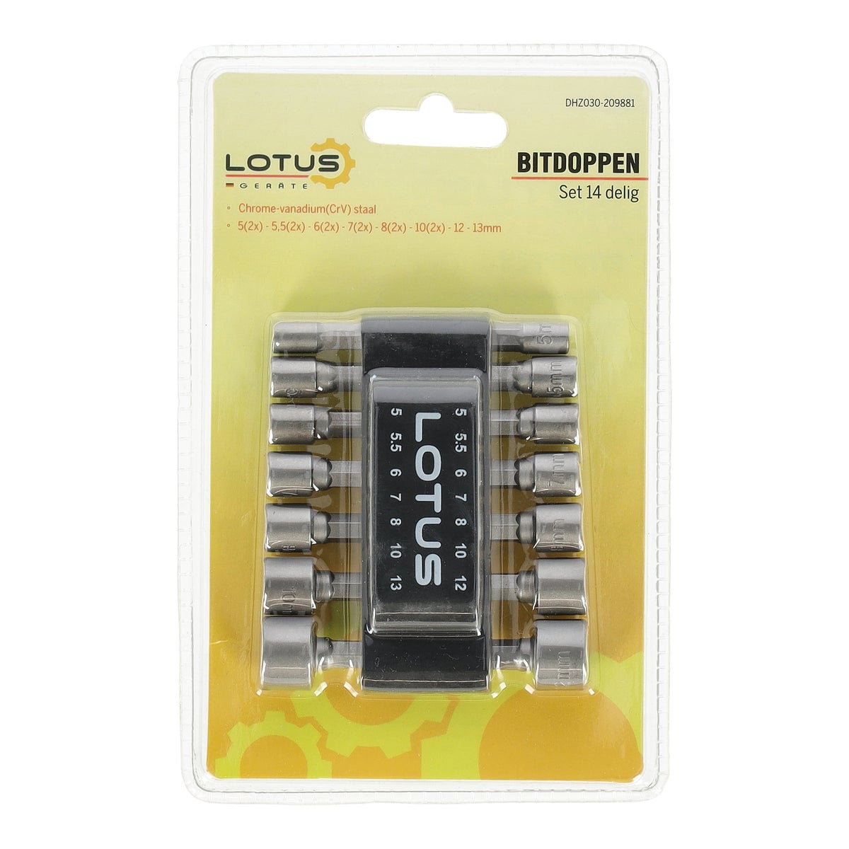 Bitdoppenset 14-delig 5-13 mm Lotus Bitdoppenset 14-delig 5-13 mm Lotus
