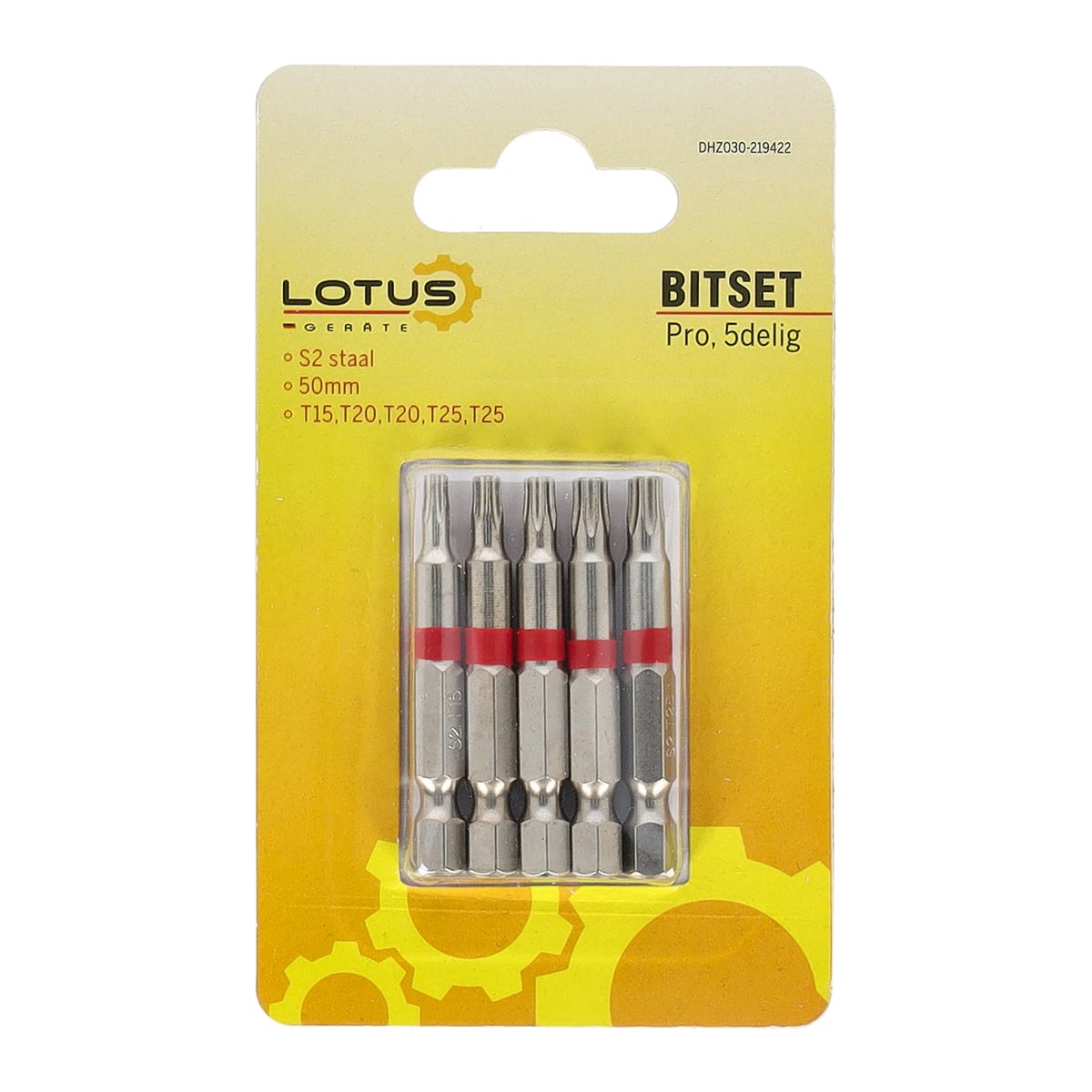 Bitset pro 5-delig torx 15-20-25 Lotus Bitset pro 5-delig torx 15-20-25 Lotus