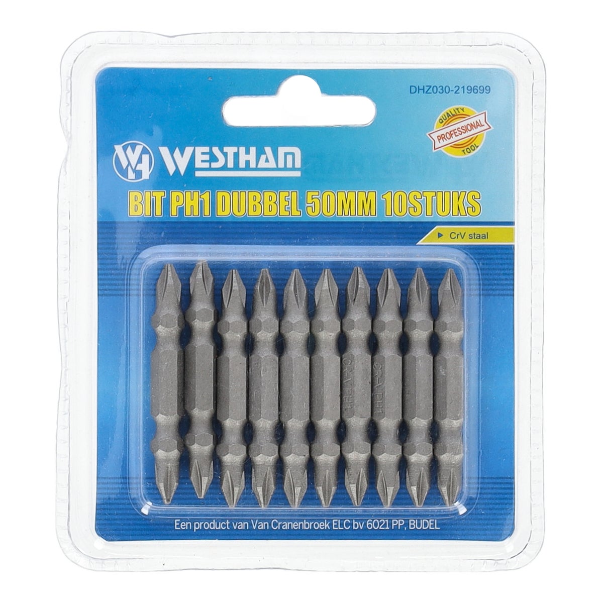 Bit PH1 dubbel 50 mm 10 stuks Westham Bit PH1 dubbel 50 mm 10 stuks Westham