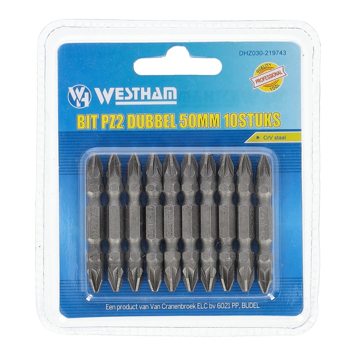 Bit Pz2 dubbel 50 mm 10 stuks Westham Bit Pz2 dubbel 50 mm 10 stuks Westham
