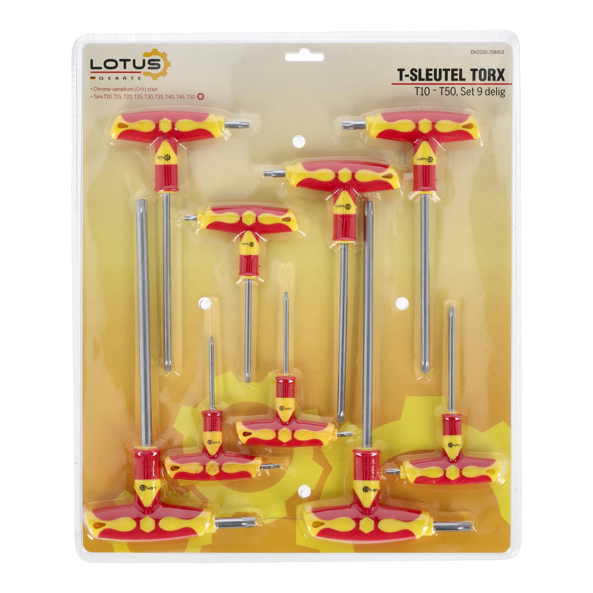 T-Sleutel Torx set 9-delig Lotus T-Sleutel Torx set 9-delig Lotus