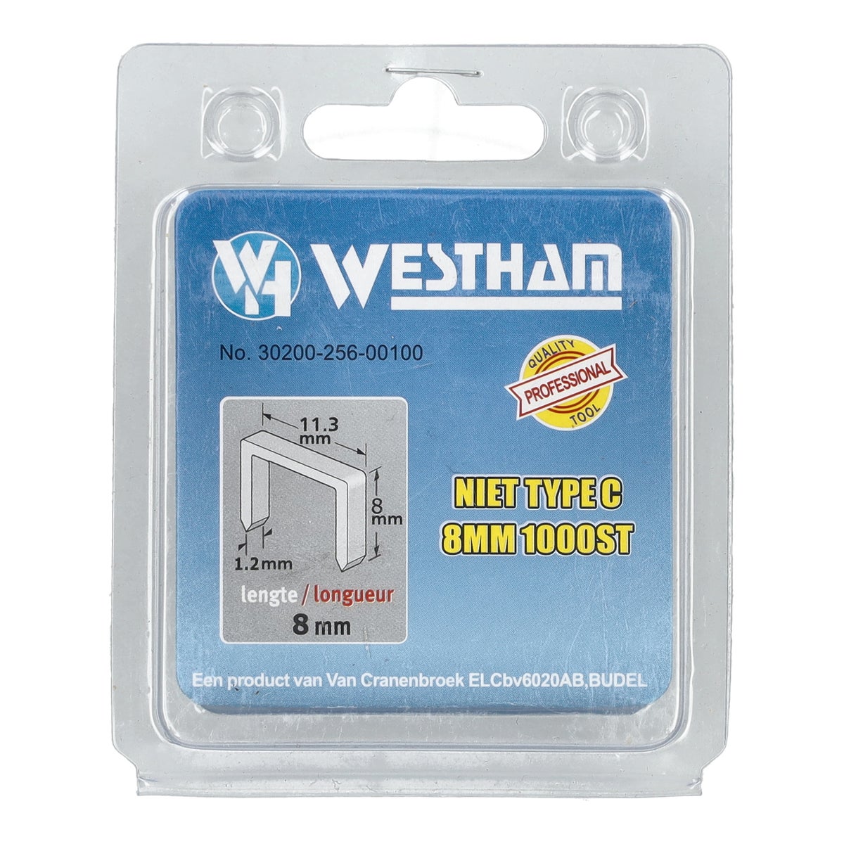 Nieten type C 8 mm -1000 stuks Westham Nieten type C 8 mm -1000 stuks Westham