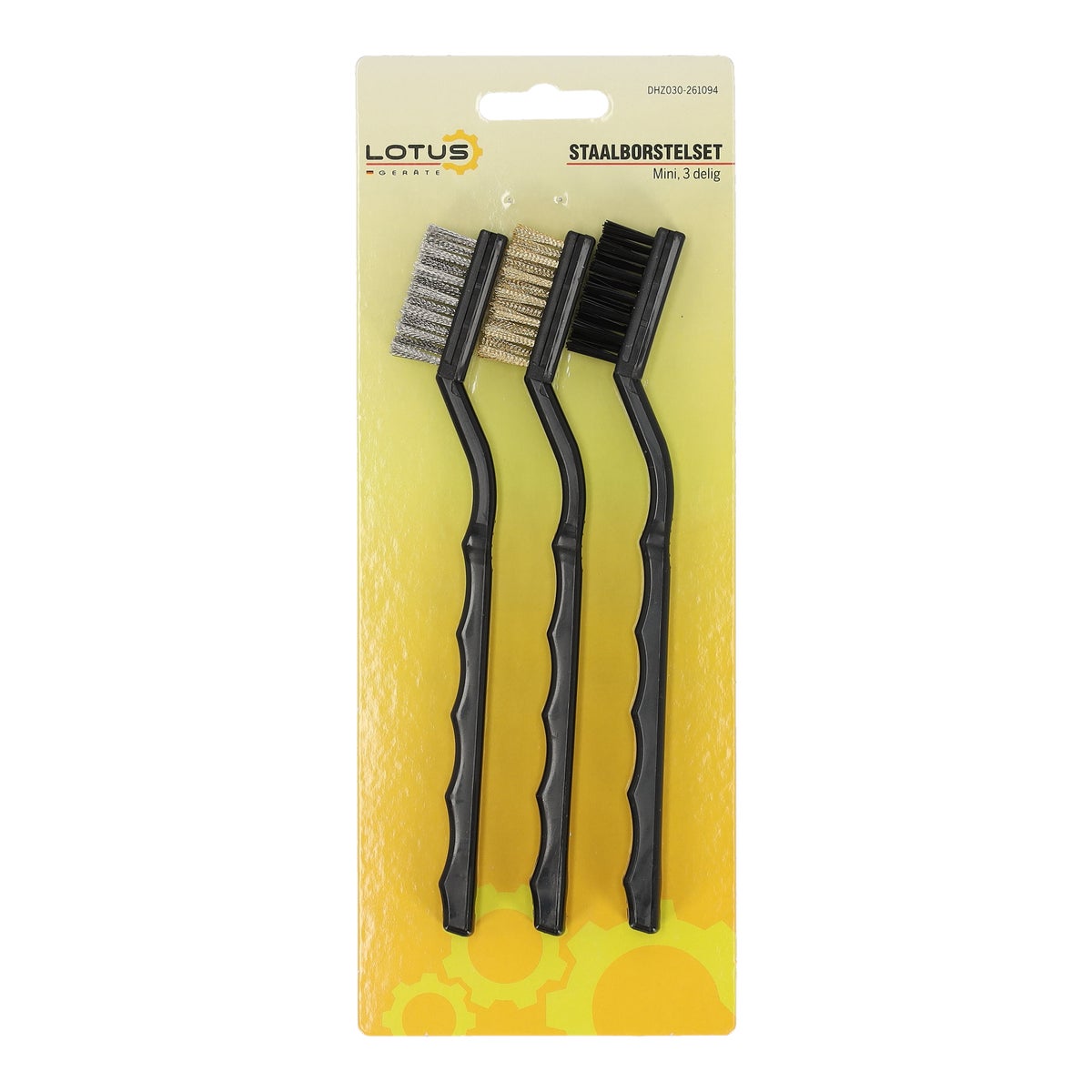 Staalborstelset mini-3-delig Lotus Staalborstelset mini-3-delig Lotus