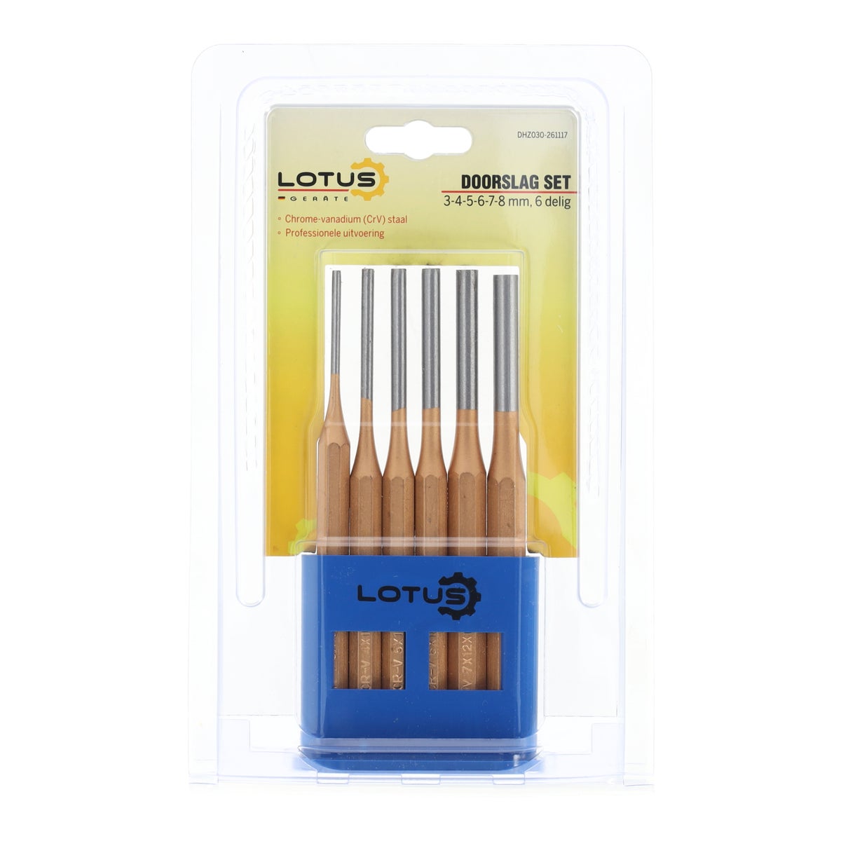 Doorslag set pro 6-delig Lotus Doorslag set pro 6-delig Lotus