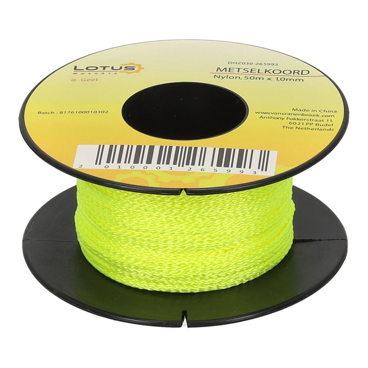 Metselkoord nylon geel 50 m x 1 mm Lotus Metselkoord nylon geel 50 m x 1 mm Lotus