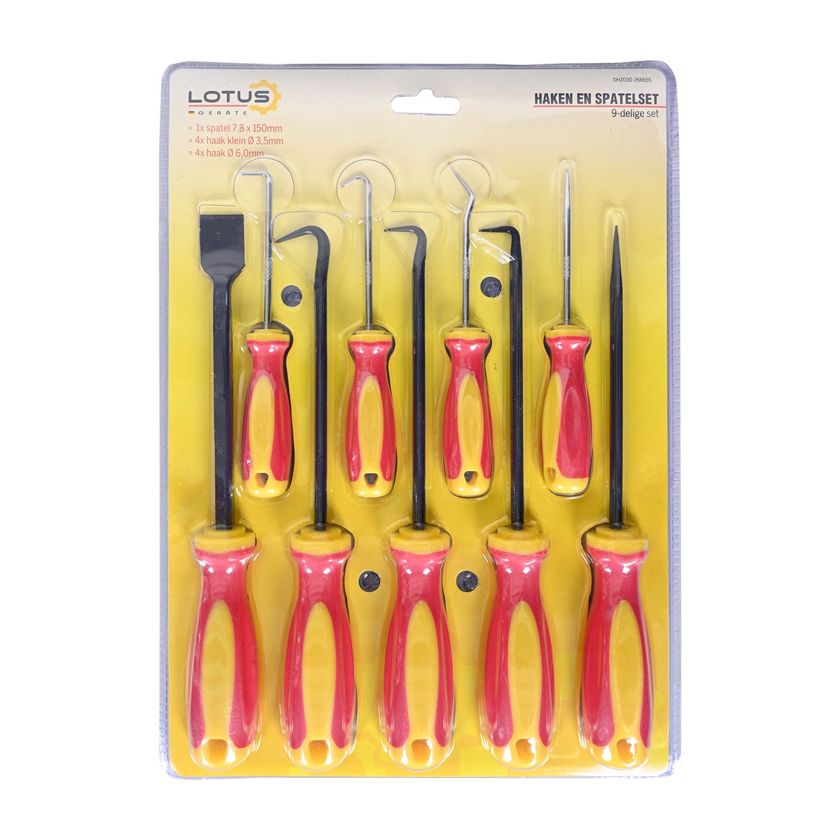 Haken en spatelset 9-delig Lotus Haken en spatelset 9-delig Lotus