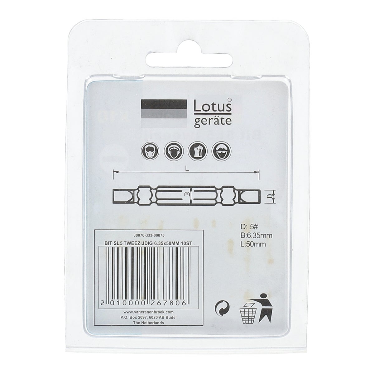 Bit Sl4 tweezijdig 6.35 x 50 mm 10st Bit Sl4 tweezijdig 6.35 x 50 mm 10st