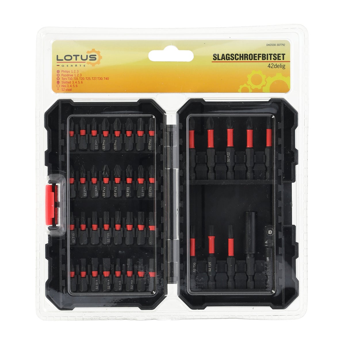 Slagschroefbitset 42-delig Lotus Slagschroefbitset 42-delig Lotus