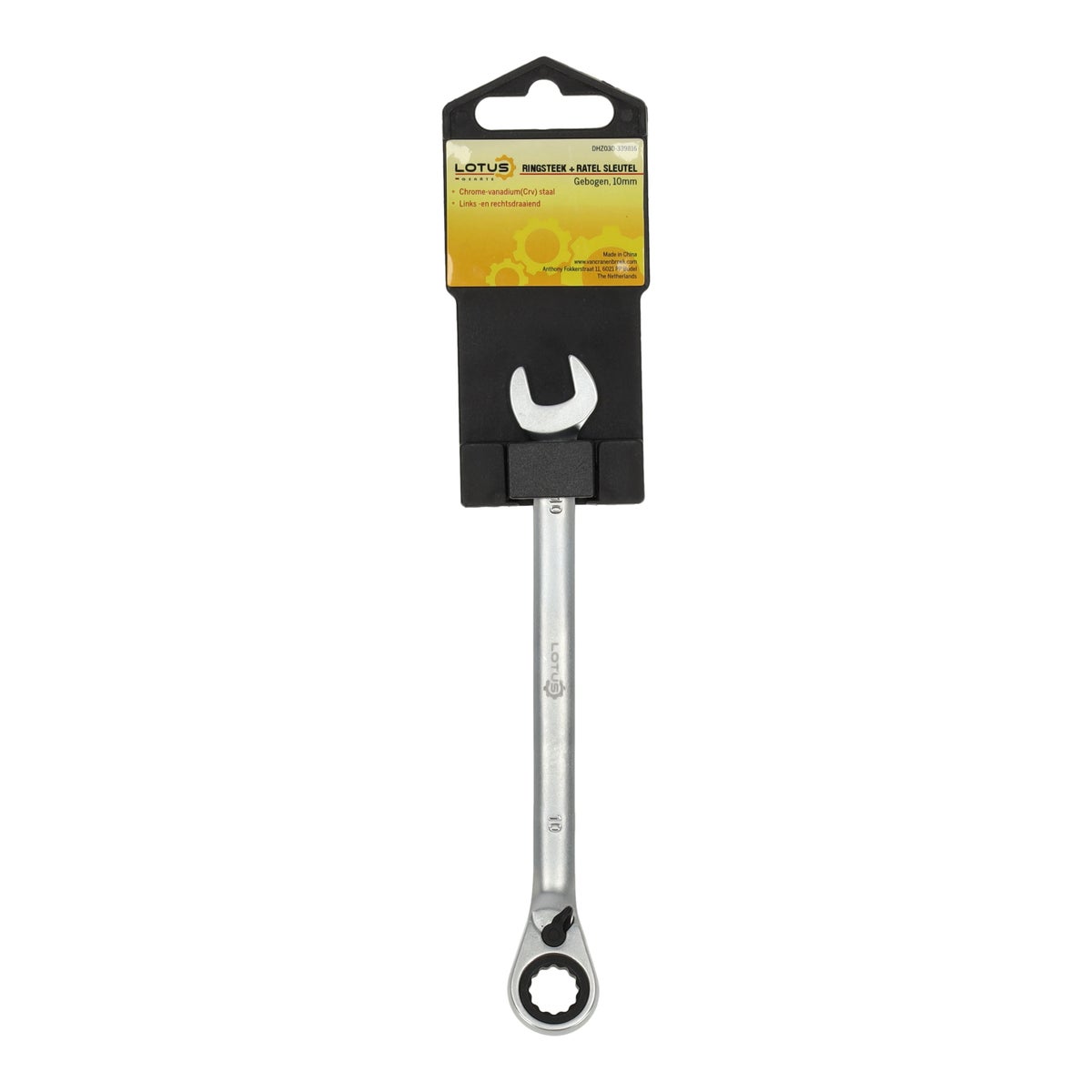 Ringsteek en ratel sleutel gebogen 10 mm Ringsteek en ratel sleutel gebogen 10 mm