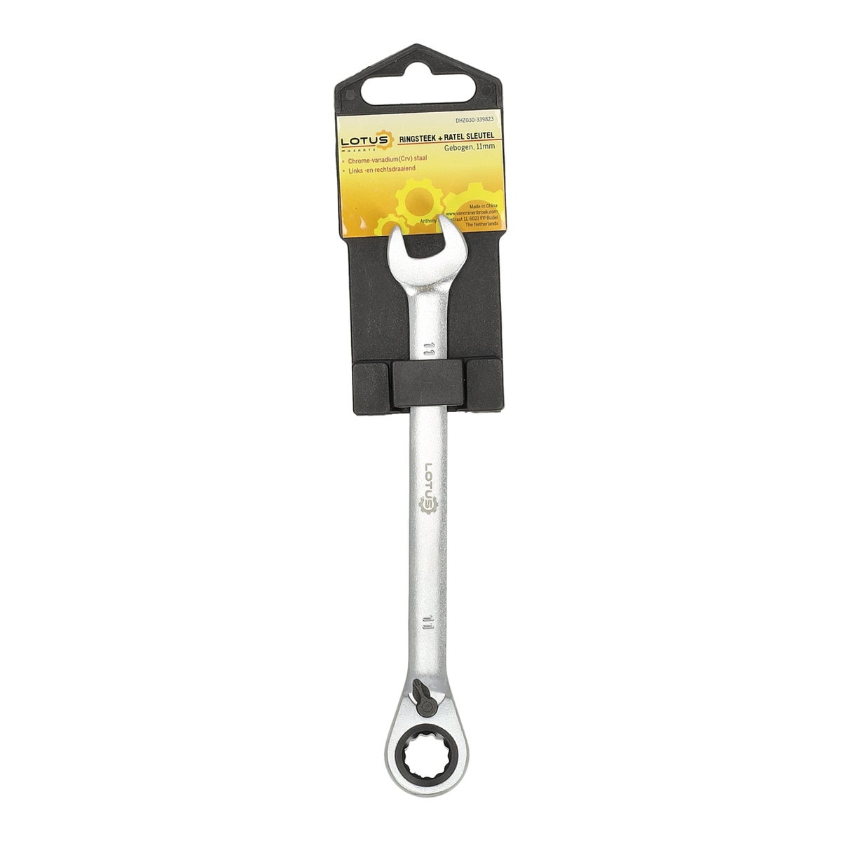 Ringsteek en ratel sleutel gebogen 11 mm Ringsteek en ratel sleutel gebogen 11 mm