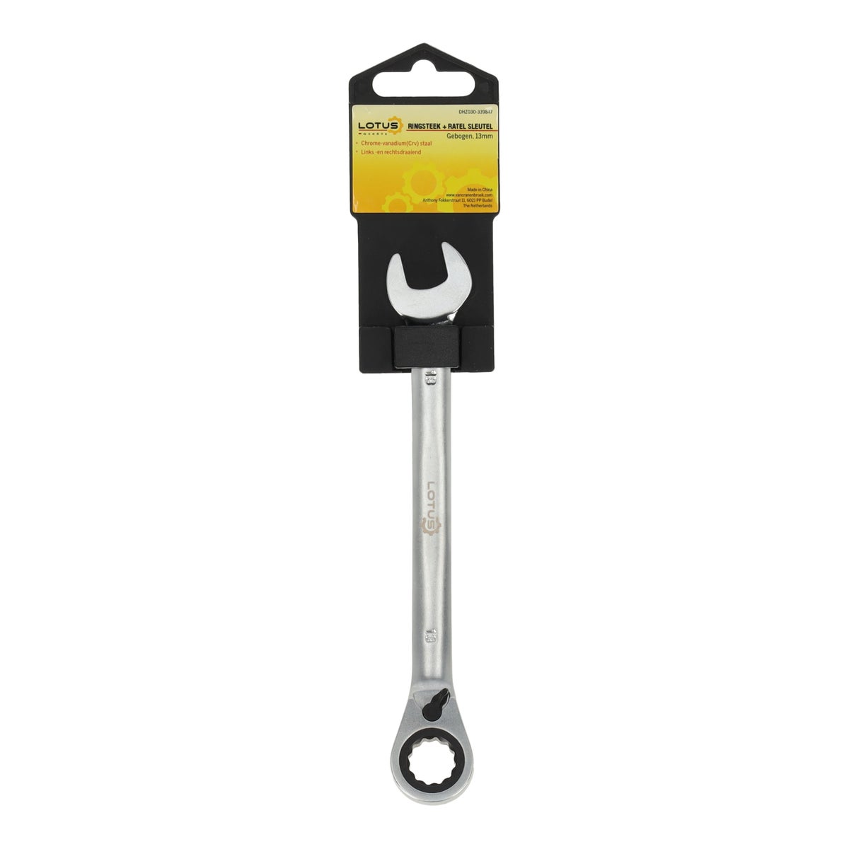 Ringsteek en ratel sleutel gebogen 13 mm Ringsteek en ratel sleutel gebogen 13 mm