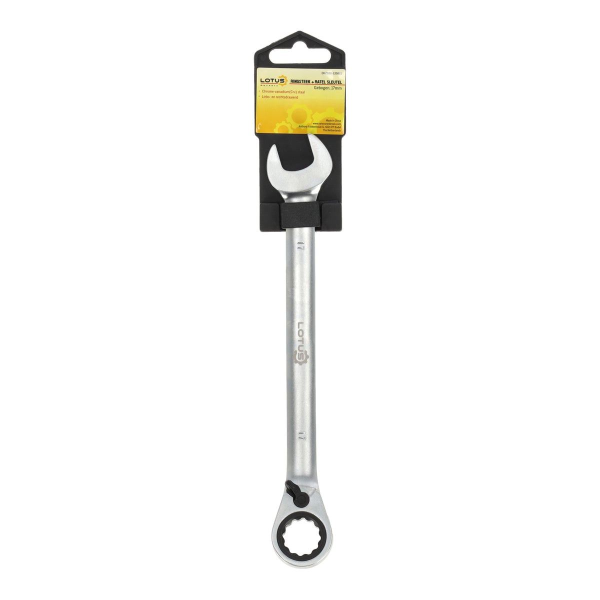 Ringsteek en ratel sleutel gebogen 17 mm Ringsteek en ratel sleutel gebogen 17 mm