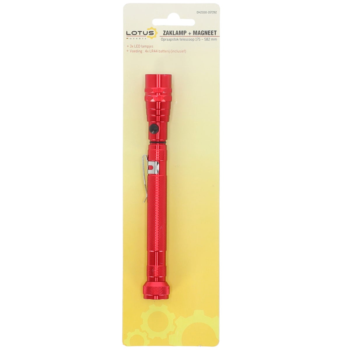 Zaklamp met magnetische opraapstok telescoop Zaklamp met magnetische opraapstok telescoop