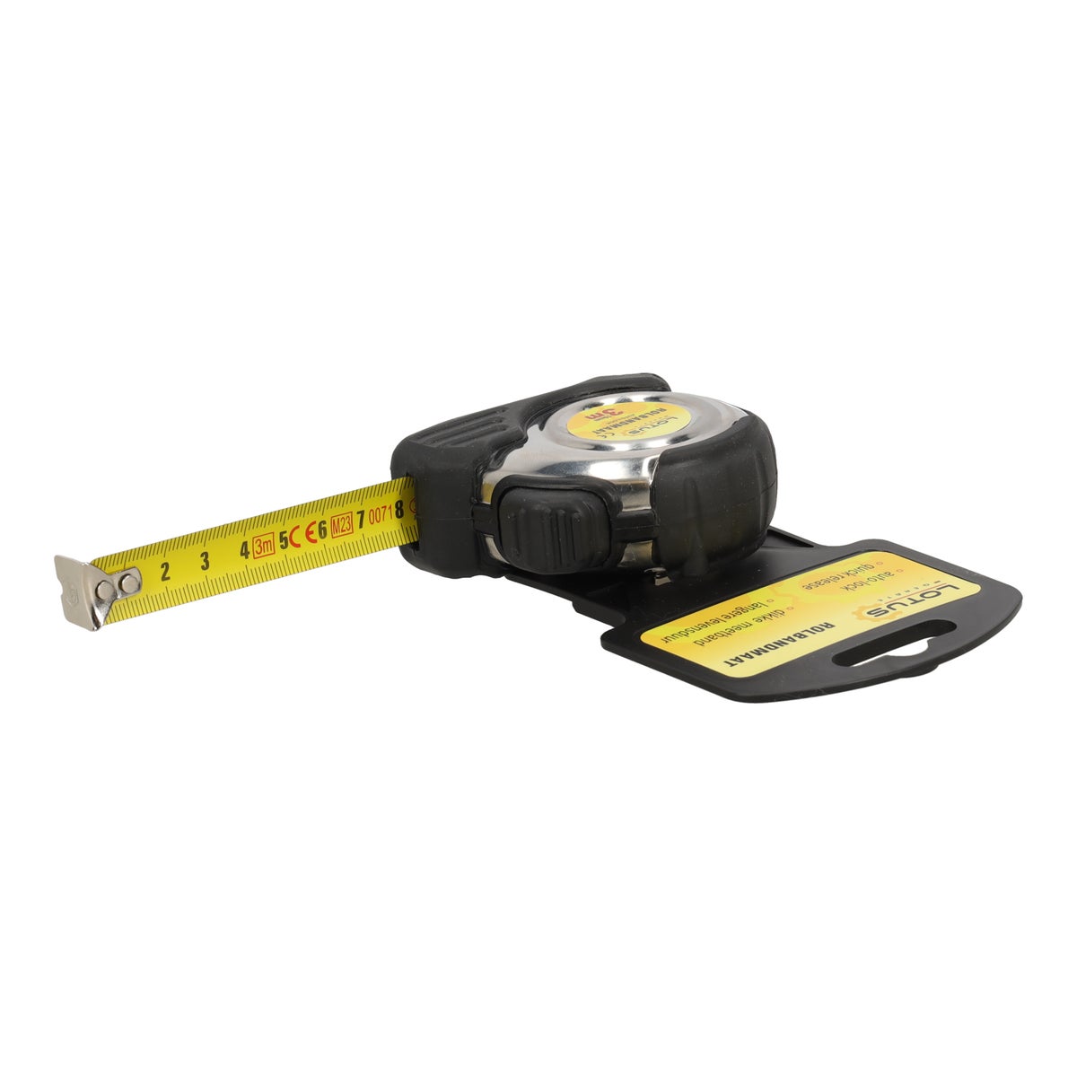 Rolbandmaat auto-lock 3 m - 16 mm RVS Lotus Rolbandmaat auto-lock 3 m - 16 mm RVS Lotus