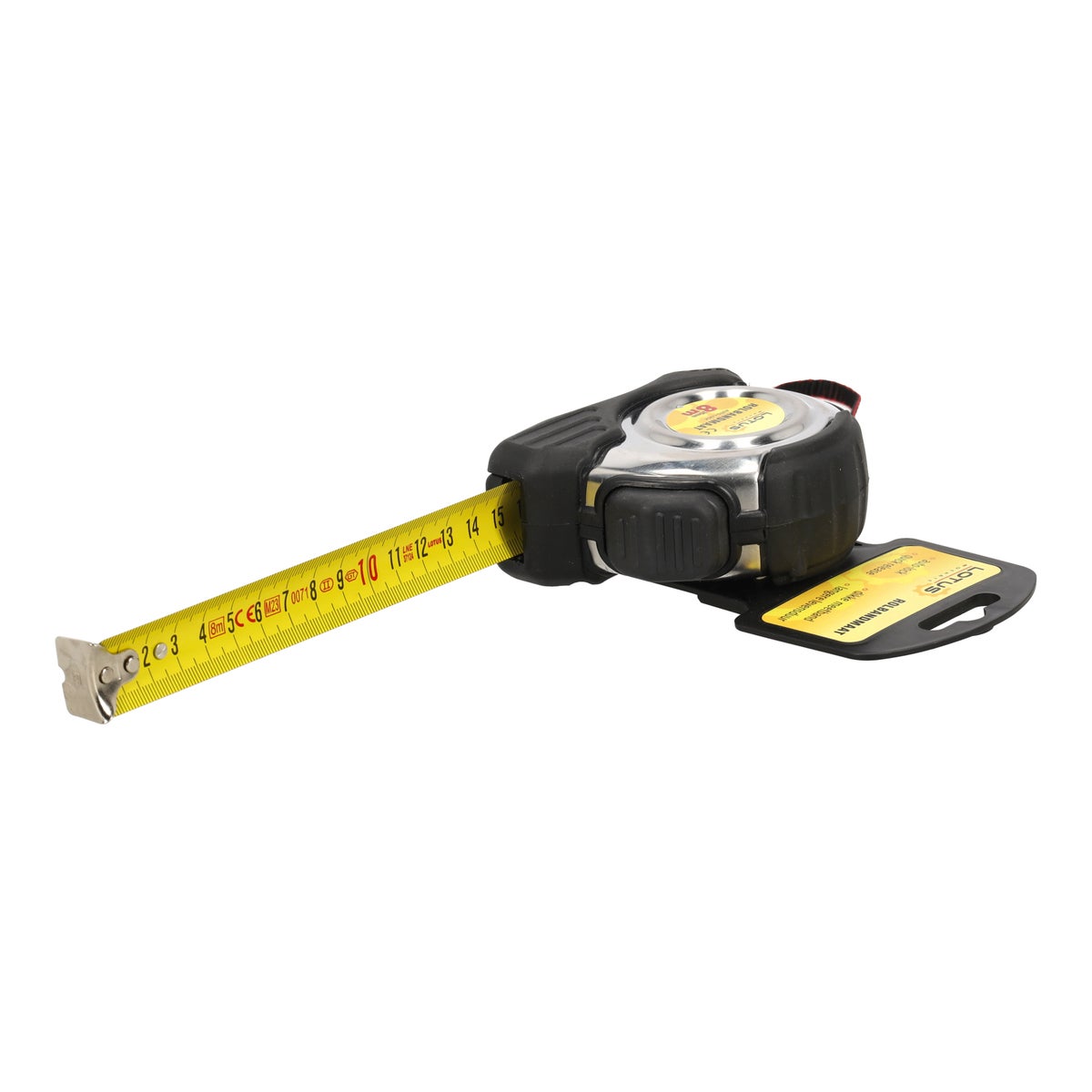 Rolbandmaat auto-lock 8 m - 25 mm RVS Lotus Rolbandmaat auto-lock 8 m - 25 mm RVS Lotus