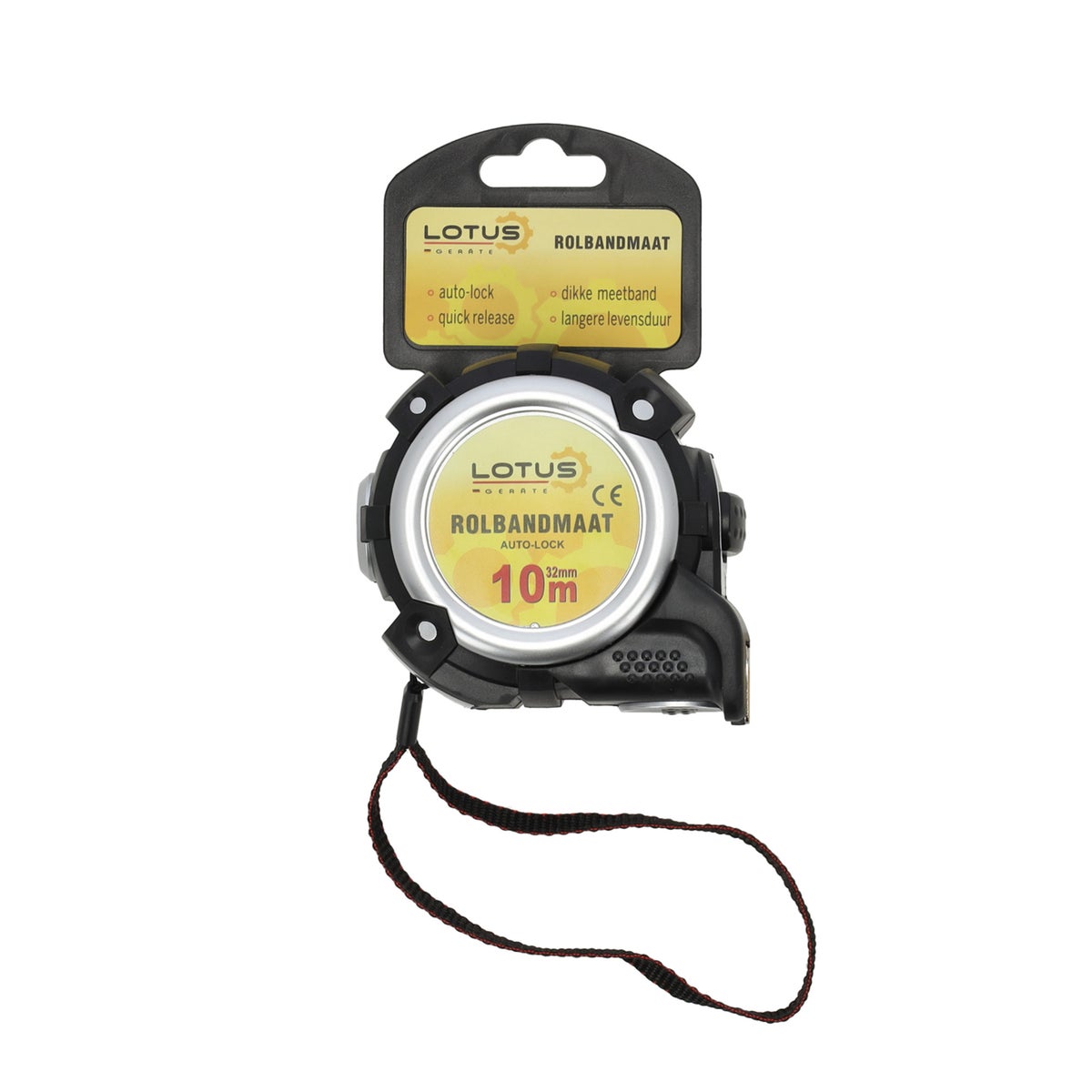 Rolbandmaat auto-lock 10m 32mm Lotus Rolbandmaat auto-lock 10m 32mm Lotus