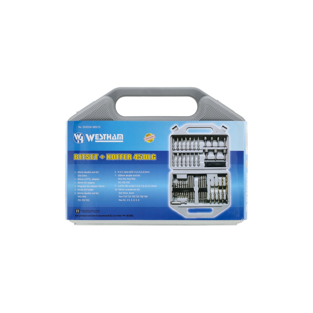 Bitset met koffer 45-delig Westham Bitset met koffer 45-delig Westham