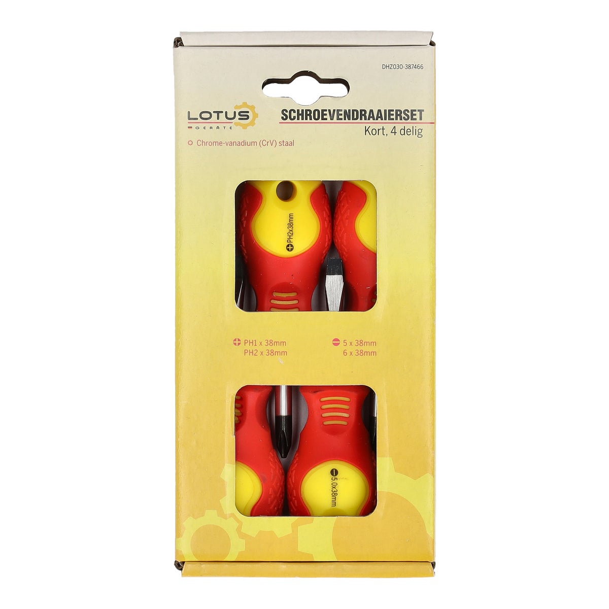 Schroevendraaierset 4-delig kort Lotus Schroevendraaierset 4-delig kort Lotus