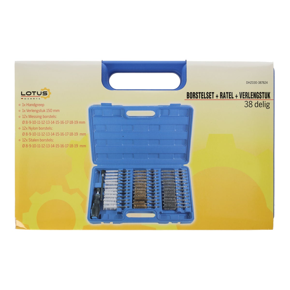 Borstelset met verlengstuk  38-delig Lotus Borstelset met verlengstuk  38-delig Lotus