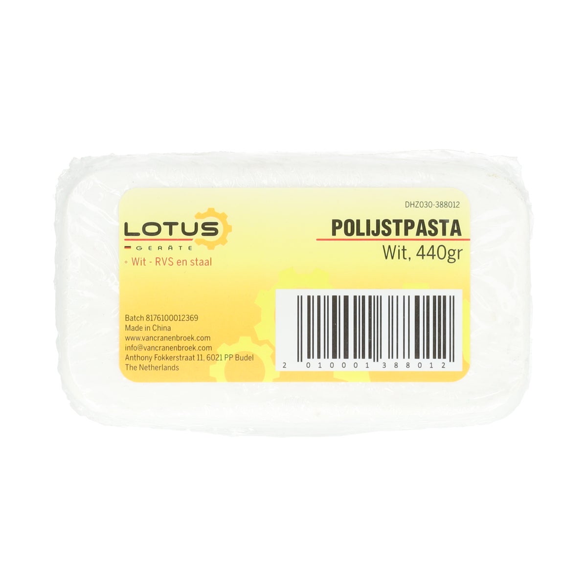 Polijstpasta wit 440 gram Lotus Polijstpasta wit 440 gram Lotus