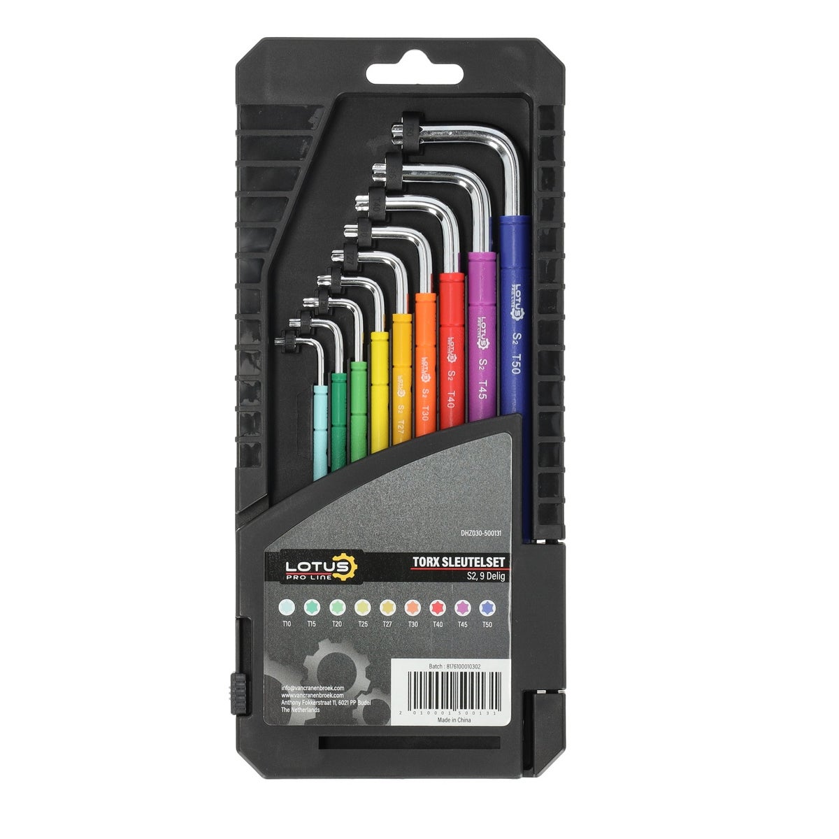 Torx sleutelset 9-delig Lotus Pro Line Torx sleutelset 9-delig Lotus Pro Line