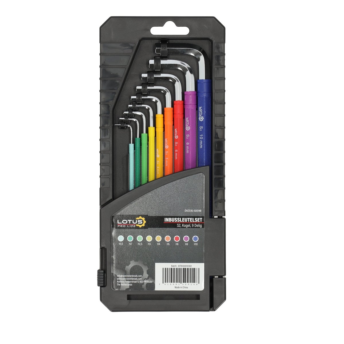Inbussleutelset kogel 9-delig Lotus Pro Line Inbussleutelset kogel 9-delig Lotus Pro Line