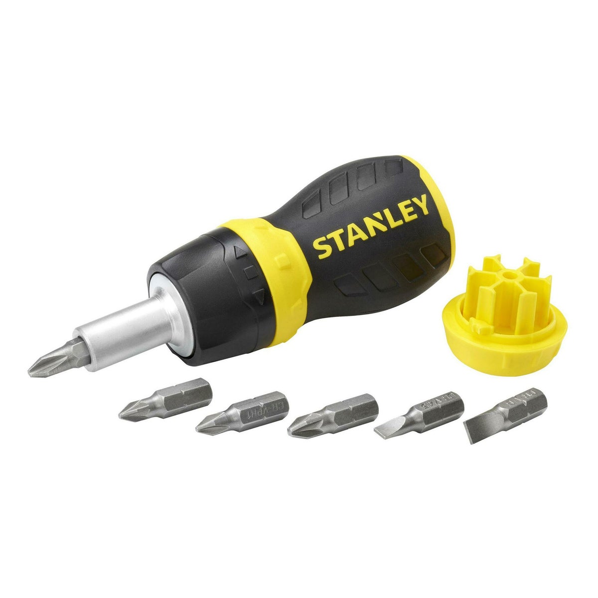Schroevendraaier met ratel en bits Stubby Schroevendraaier met ratel en bits Stubby