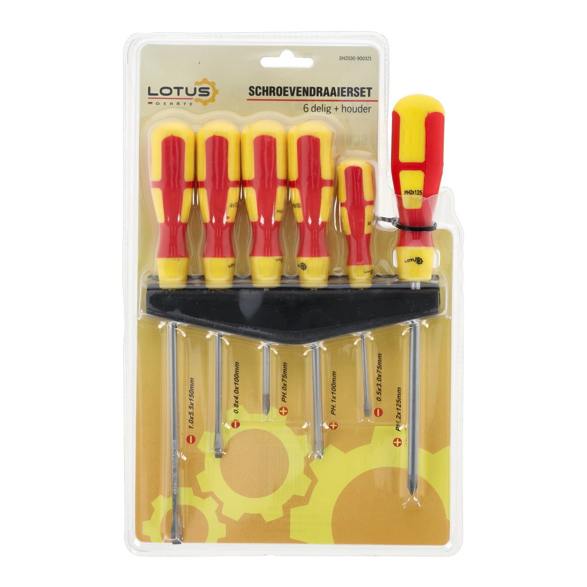 Schroevendraaierset 6-delig met houder Lotus Schroevendraaierset 6-delig met houder Lotus