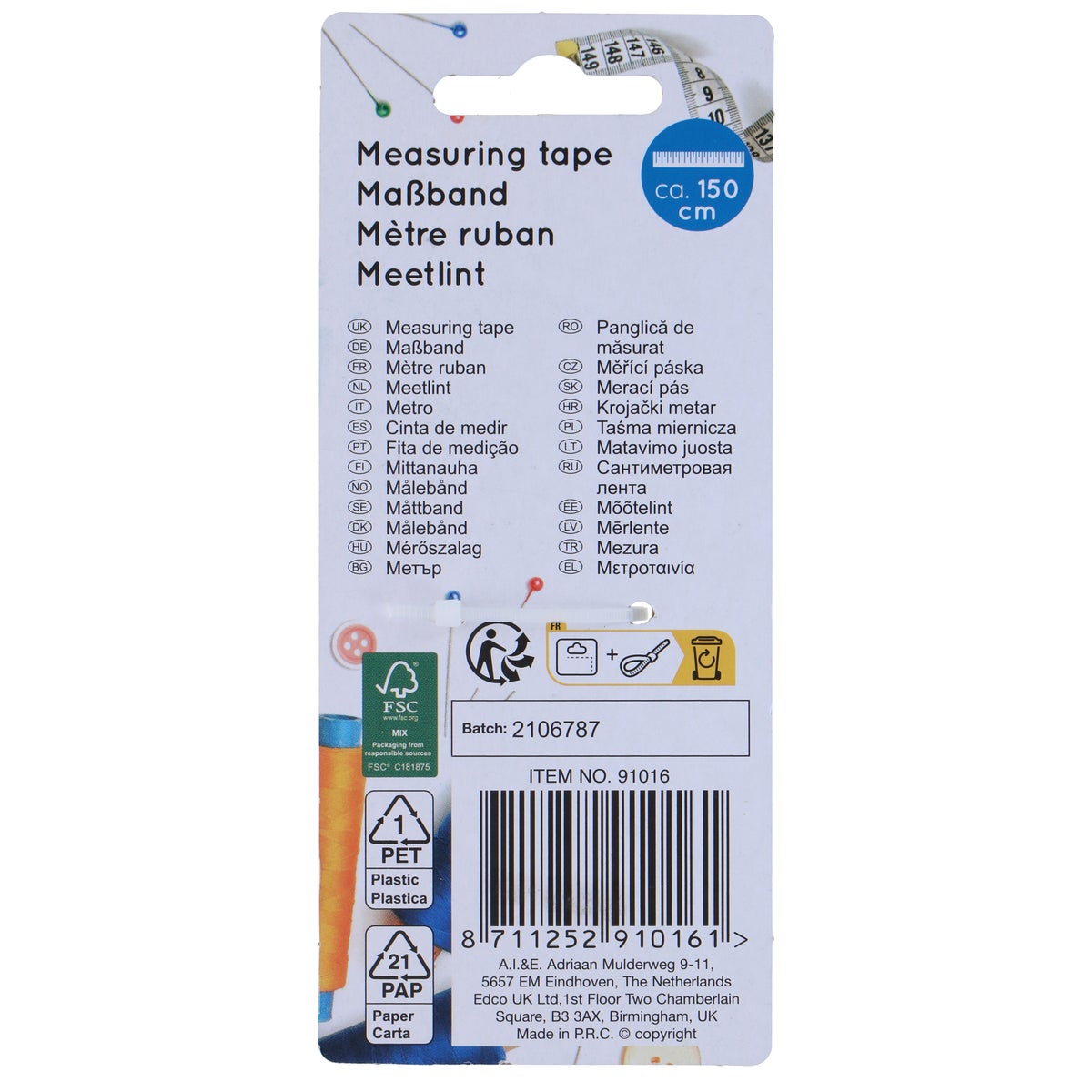 Meetlint 150cm Meetlint 150cm