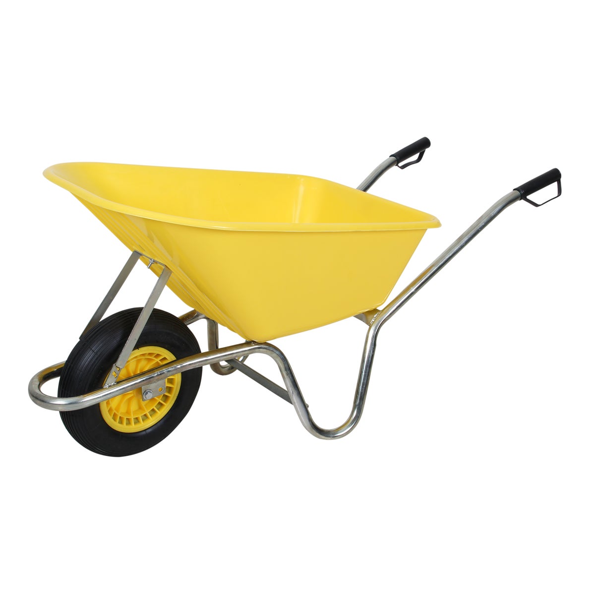Kruiwagen met gele kunststof bak 100L Bel Garden Kruiwagen met gele kunststof bak 100L Bel Garden
