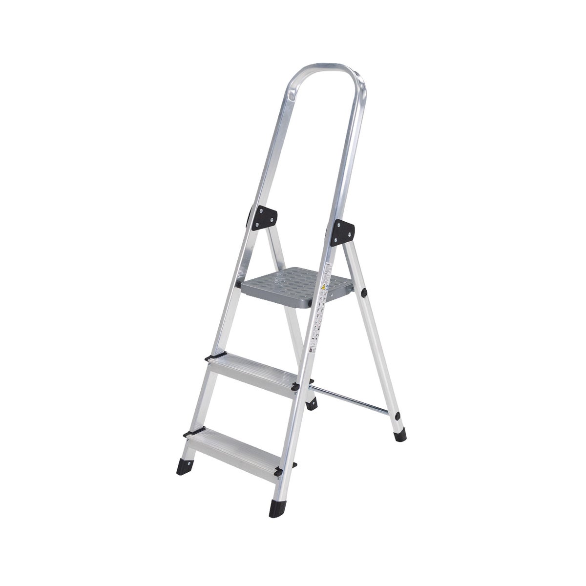Ladder huishoud basic 3 treden aluminium Ladder huishoud basic 3 treden aluminium