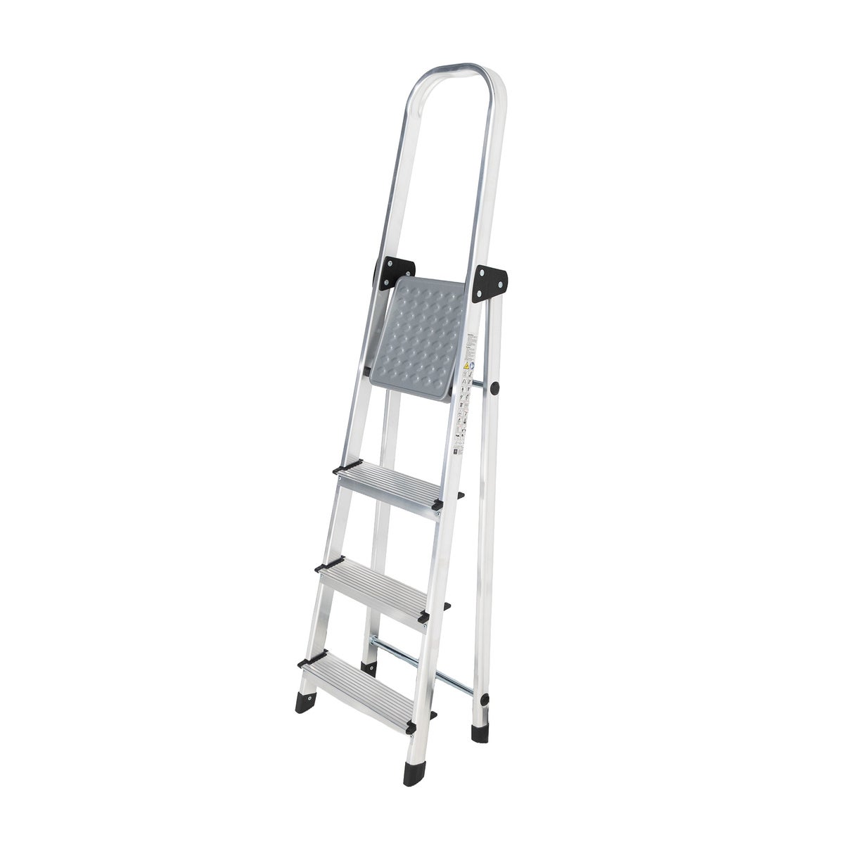 Huishoudladder basic 4 treden aluminium Huishoudladder basic 4 treden aluminium