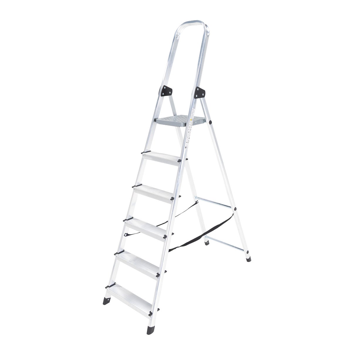 Huishoudladder basic 6 treden aluminium Huishoudladder basic 6 treden aluminium