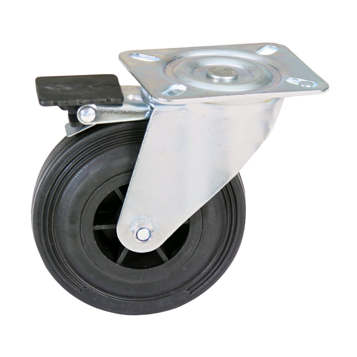 Zwenkwiel met rem ZP63A 125mm Zwenkwiel met rem ZP63A 125mm