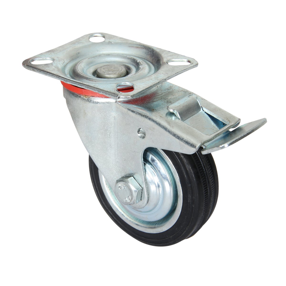 Zwenkwiel met rem 75mm Zwenkwiel met rem 75mm