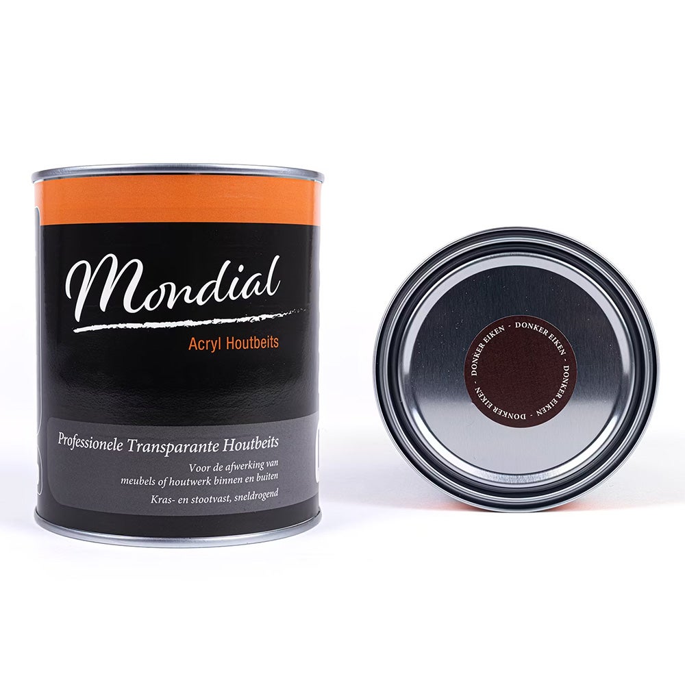 Houtbeits donker eiken 750ml Mondial Houtbeits donker eiken 750ml Mondial