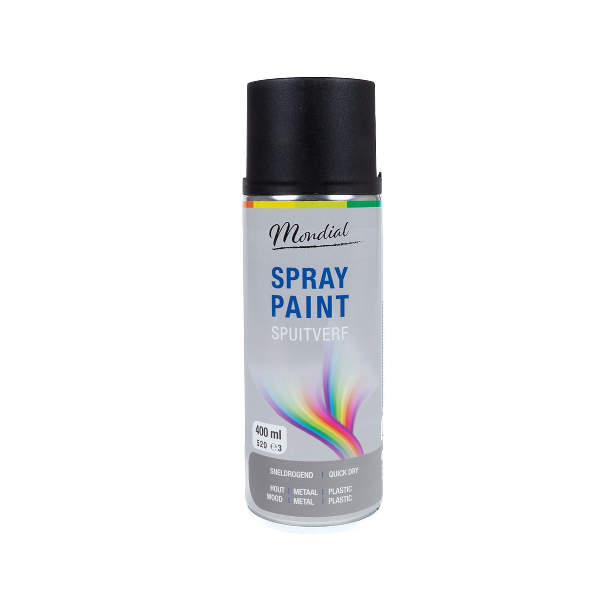Spuitlak ral 9005 mat zwart 400ml Mondial Spuitlak ral 9005 mat zwart 400ml Mondial