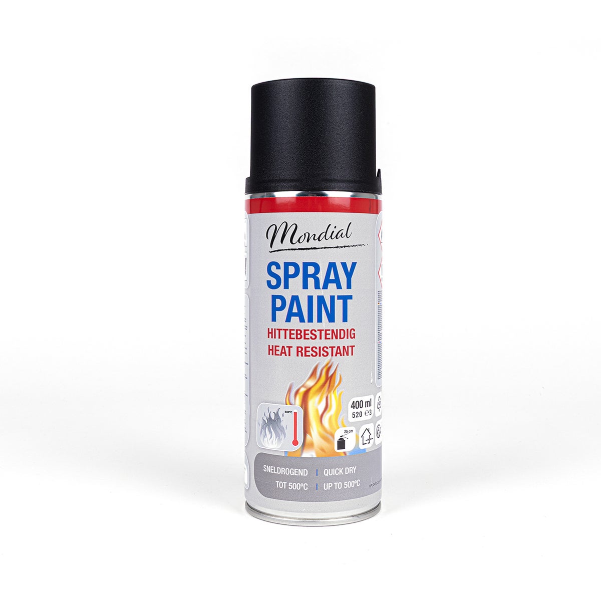 Spuitlak hittebestendig mat zwart 400 ml Mondial Spuitlak hittebestendig mat zwart 400 ml Mondial