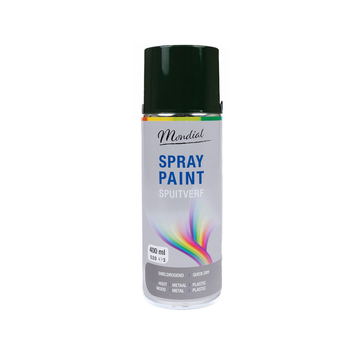 Spuitlak hoogglans RAL6009 dennengroen 400 ml Mondial Spuitlak hoogglans RAL6009 dennengroen 400 ml Mondial