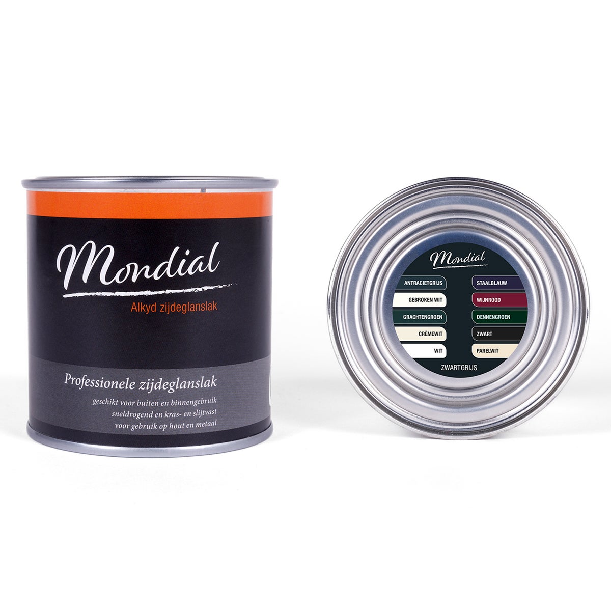 Zijdeglans Alkyd RAL7021 zwartgrijs 250 ml Mondial Zijdeglans Alkyd RAL7021 zwartgrijs 250 ml Mondial