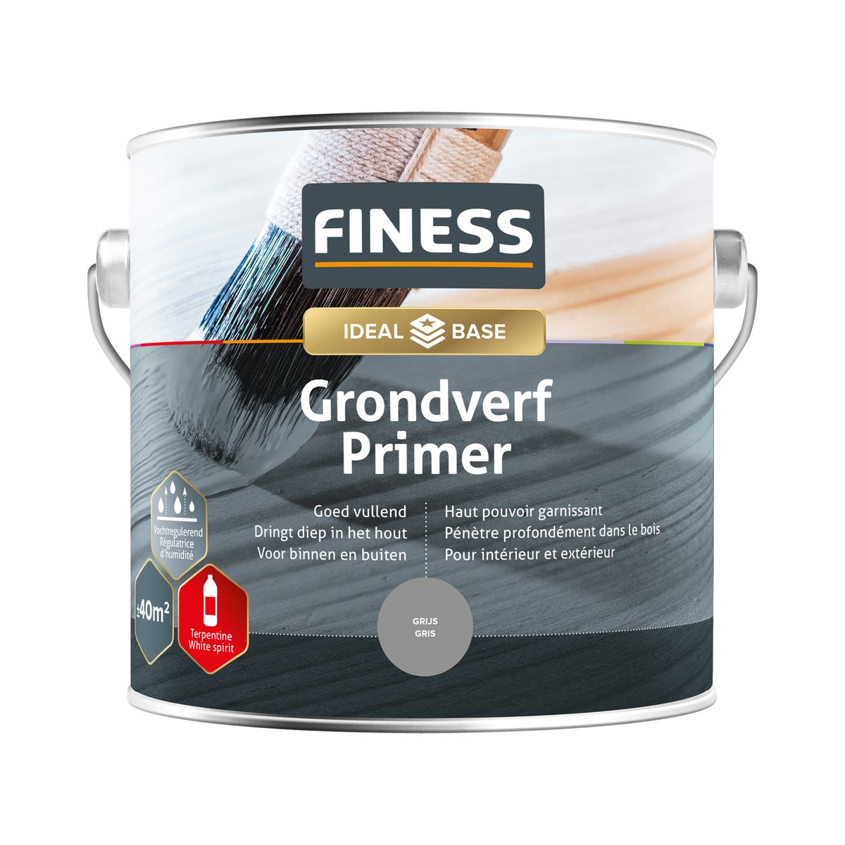 Grondverf grijs 2.5L Finess Grondverf grijs 2.5L Finess