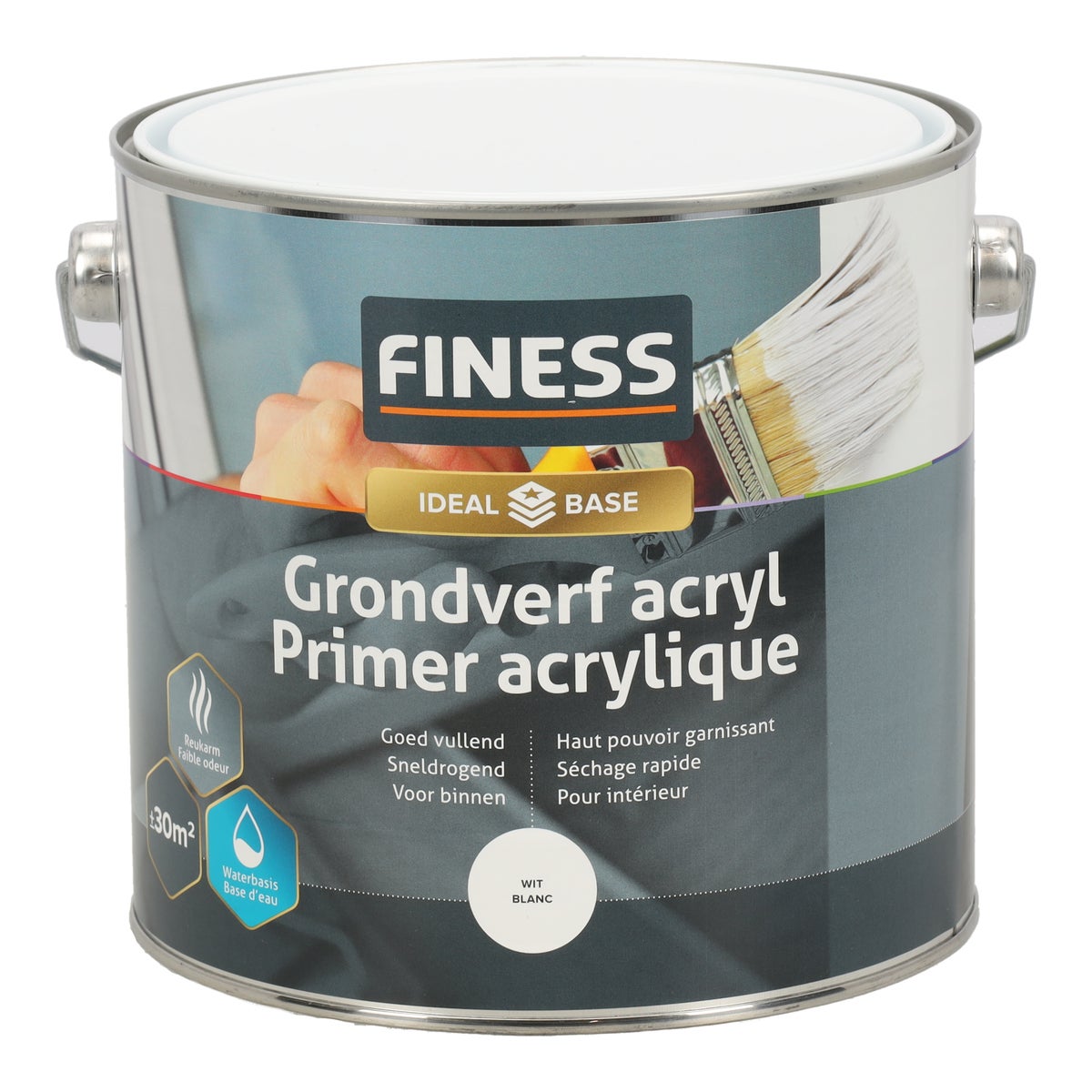 Grondverf acryl wit 2.5L Finess Grondverf acryl wit 2.5L Finess